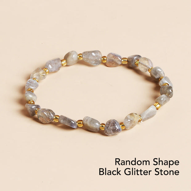 Buddha Stones Natural Irregular Shape Stone Crystal Meditation Balance Bracelet