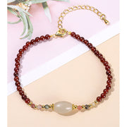 Buddha Stones Garnet Jade Tourmaline Bead Passion Bracelet Bracelet BS 4
