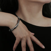 Buddha Stones 925 Sterling Silver Vintage Twisted Design Wealth Healing Chain Bracelet Bracelet BS 9