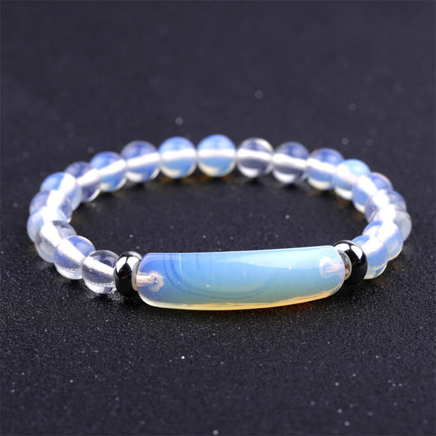 Buddha Stones Handmade Natural Gemstone Healing Bracelet Bracelet BS Opal