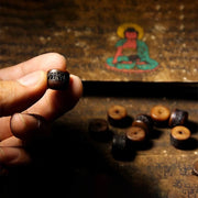 Buddha Stones Tibetan Yak Bone Dzi Bead Turquoise Keep Away Evil Spirits Bracelet Bracelet BS 8