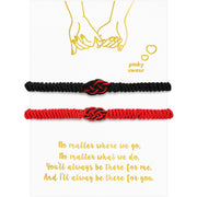 Buddha Stones 2Pcs Tibetan Luck Chinese Knot Protection String Bracelet Bracelet BS 7