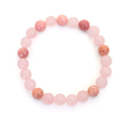Buddha Stones 108 Mala Beads Pink Crystal Love Tassel Bracelet