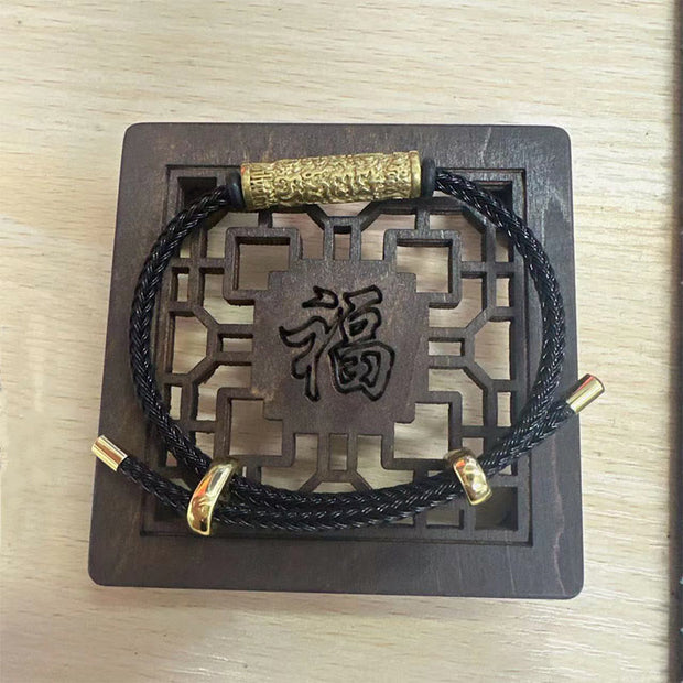 Buddha Stones Tibet Handmade Tai Sui Rope Protection Strength Braided Bracelet