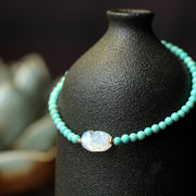 Buddha Stones Turquoise Moonstone PiXiu Protection Strength Bracelet Bracelet BS 7