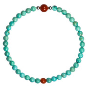 Buddha Stones Turquoise Red Agate Bead Protection Bracelet Bracelet BS 6