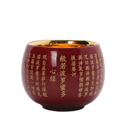Buddha Stones Heart Sutra Great Compassion Mantra Engraved Ceramic Teacup Kung Fu Tea Cup