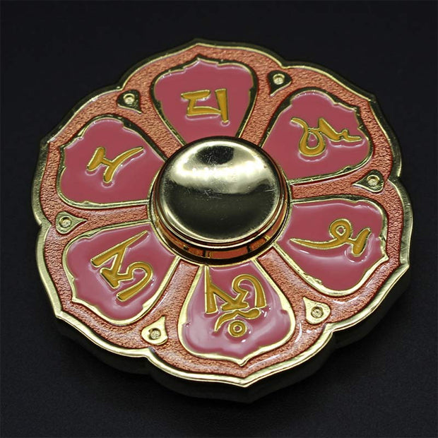 Buddha Stones Six True Words Fidget Spinner Blessing Finger Hand Spinner Decoration Decorations BS Pink