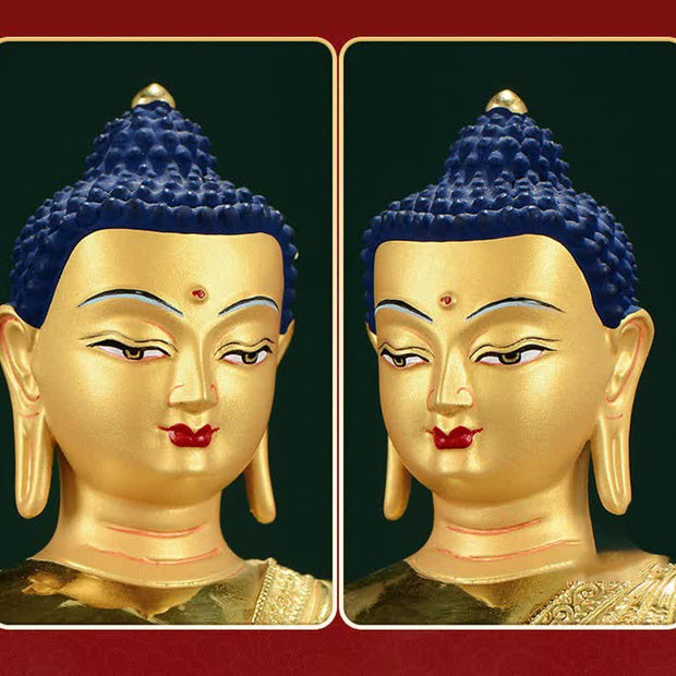 Buddha Stones Buddha Shakyamuni Figurine Enlightenment Copper Statue Home Offering Decoration Decorations BS 13