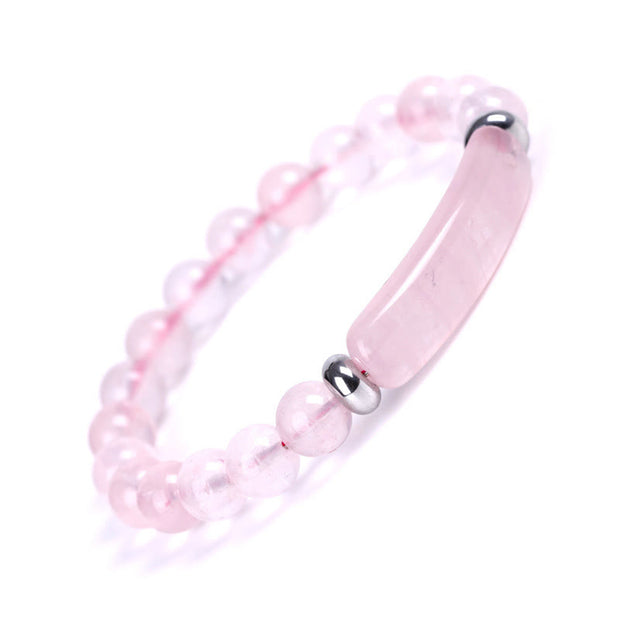 Buddha Stones Handmade Natural Gemstone Healing Bracelet Bracelet BS Pink Crystal