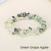 Natural Irregular Shape Crystal Stone Warmth Soothing Bracelet Bracelet BS Green Grape Agate