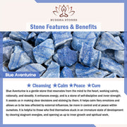 Buddha Stones 108 Mala Blue Aventurine Beads Yoga Meditation Prayer Beads Necklace Bracelet BS 6