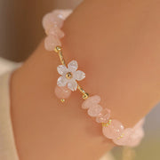 FREE Today: Enhancing Overall Well-being Pink Crystal Flower Love Bracelet
