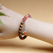 Buddha Stones Kuka Seed Yanyuan Agate Hetian Jade Wealth Protection Bracelet