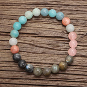 108 Mala Beads Amazonite Black Glitter Stone Positive Tassel Bracelet (Extra 30% Off | USE CODE: FS30) Mala Bracelet BS 10
