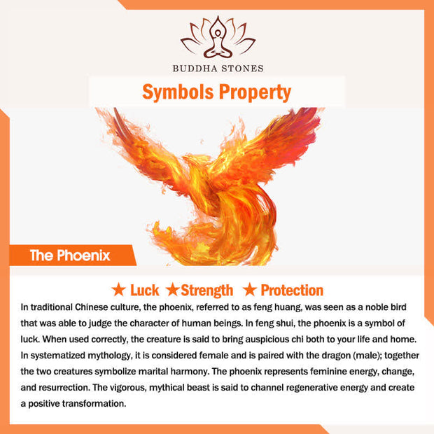 Buddha Stones White Jade Phoenix Copper Protection Necklace Pendant Necklaces & Pendants BS 6