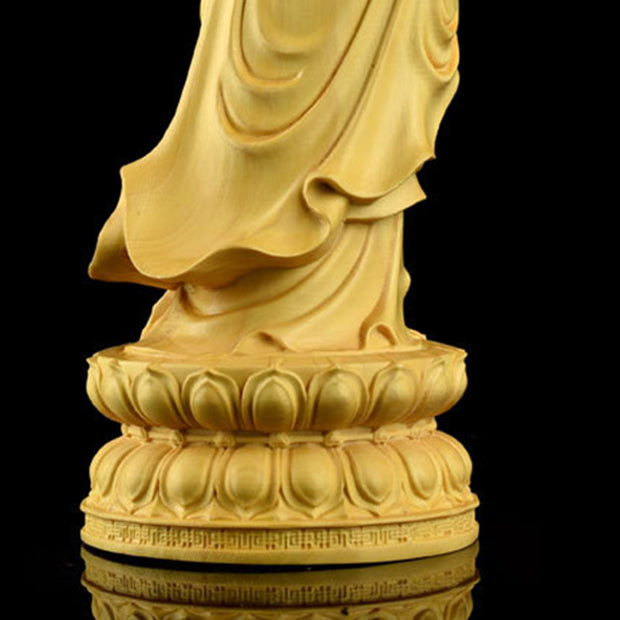 Buddha Stones Avalokitesvara Boxwood Blessing Home Decoration Decorations BS 9
