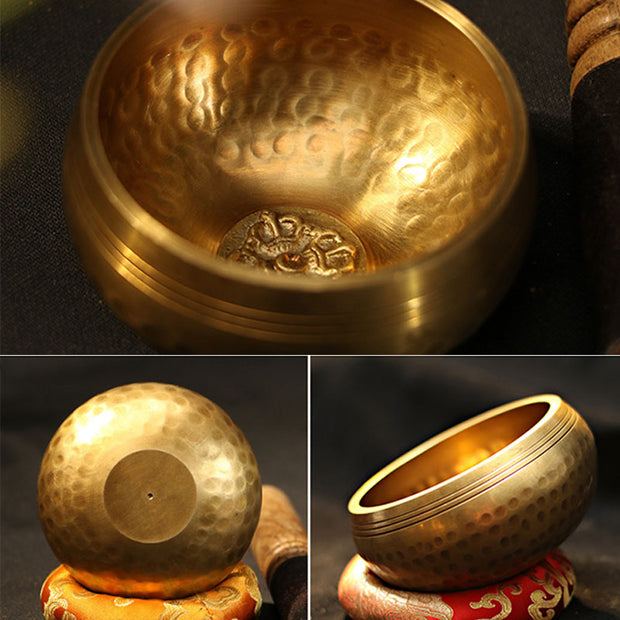 Buddha Stones Tibetan Sound Bowl Handcrafted for Relaxation and Mindfulness Meditation Singing Bowl Set Singing Bowl buddhastoneshop 8
