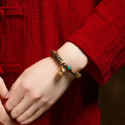 Buddha Stones Agarwood Red Agate Turquoise Balance Strength Bracelet Bracelet BS 4