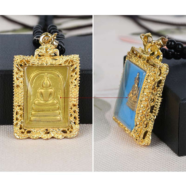 Obsidian Buddha Serenity Pendant Necklace (Extra 30% Off | USE CODE: FS30) Necklaces & Pendants BS 3