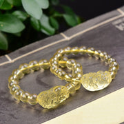 Buddha Stones FengShui Citrine PiXiu Wealth Bracelet Bracelet BS 5