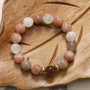 Buddha Stones Natural Sun Stone Gold Sandstone Wealth Positive Bracelet