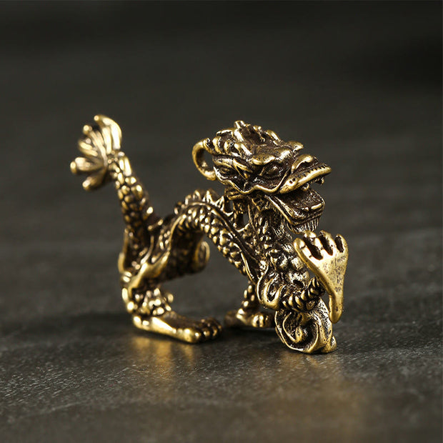 Buddha Stones Year Of The Dragon Mini Brass Dragon Luck Protection Home Decoration Decorations BS 2