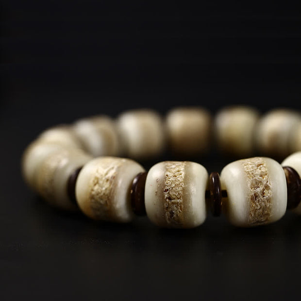 Buddha Stones Tibetan Yak Bone Strength Balance Bracelet Bracelet BS 9