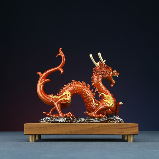 Buddha Stones Year Of The Dragon Copper Success Home Decoration