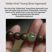 Vietnam Huang Qinan Agarwood Hetian Jade Peace Strength Bracelet Bracelet BS 6