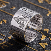 Buddha Stones FengShui Buddha Chinese Zodiac Protection Adjustable Ring Ring BS Dragon & Snake