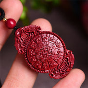 Buddha Stones Laughing Buddha Yin Yang Chinese Zodiac Gourd Natural Cinnabar Blessing Necklace Pendant Necklaces & Pendants BS 18