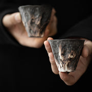 Buddha Stones Lotus Flower Shape Zen Ceramic Teacup Kung Fu Tea Cup 50ml
