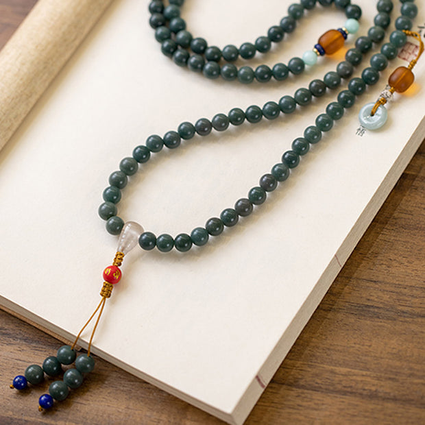Buddha Stones 108 Beads Bodhi Seed Blessing Meditation Bracelet Mala