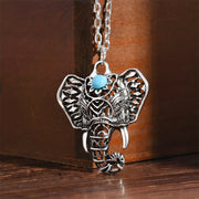 Buddha Stones Elephant Copper Luck Blessing Necklace Pendant Necklaces & Pendants BS 3