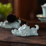 Buddha Stones Year Of The Dragon Luck Ceramic Tea Pet Home Figurine Decoration Decorations BS 1