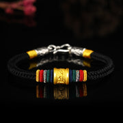❗❗❗A Flash Sale- Buddha Stones Tibet 999 Gold Om Mani Padme Hum Handmade Eight Thread Peace Knot Luck Bracelet