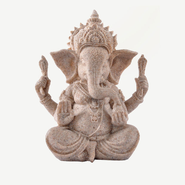 Buddha Stones Ganesh Ganpati Elephant Statue Wealth Blessing Home Decoration Decorations BS 6