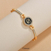 12 Constellations of the Zodiac Rhinestone Chain Adjustable Bracelet (Extra 30% Off | USE CODE: FS30) Bracelet BS Cancer