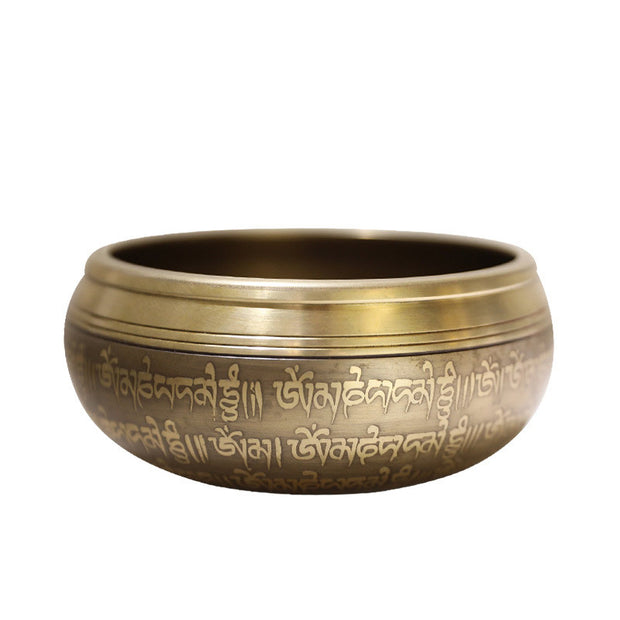 Buddha Stones Tibetan Sound Bowl Handcrafted for Focus and Meditation Peaceful Happiness Singing Bowl Set