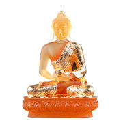 Buddha Stones Buddha Handmade Figurine Liuli Art Piece Serenity Statue Home Offering Decoration Decorations BS 7