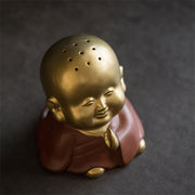 Buddha Stones Little Buddha Laughing Buddha Ceramic Healing Incense Burner Incense Burner BS 5