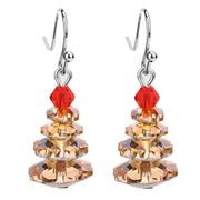 Buddha Stones Various Crystals Christmas Tree Amethyst Peace Healing Drop Earrings Earrings BS Champagne