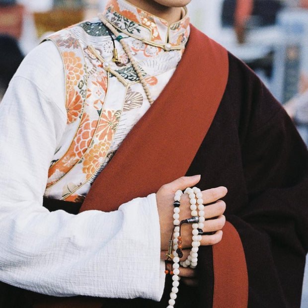 Buddha Stones Tibetan Waistcoat Clothing Lhasa Improved Chinese Mandarin Vest Men Clothing
