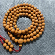 Buddha Stones 108 Mala Beads Nepal Bodhi Seed Luck Wealth Tassel Bracelet Mala Bracelet BS 11.5mm