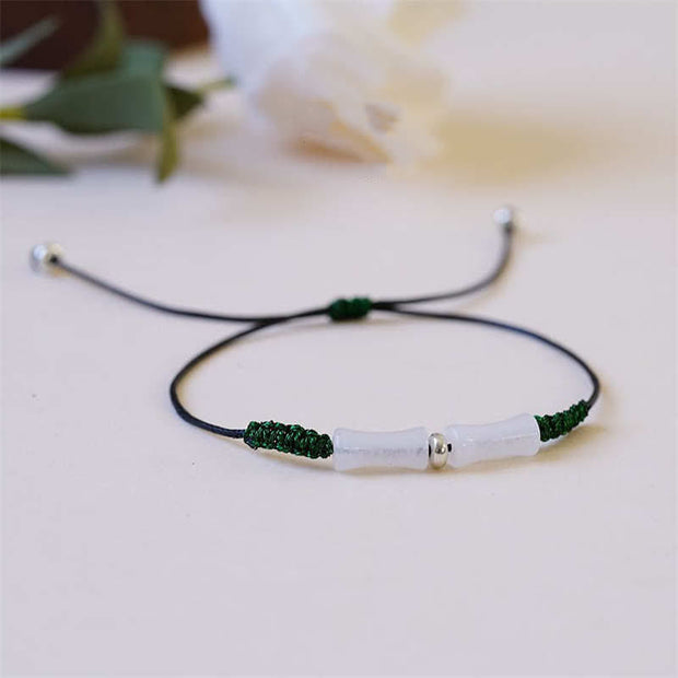 Buddha Stones Bamboo Pattern Wealth String Bracelet
