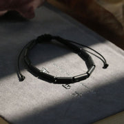 Buddha Stones Black Onyx Bead Support Protection Bracelet Bracelet BS 4