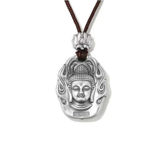 Buddha Stones Chinese Zodiac Natal Buddha Om Mani Padme Hum Lotus Compassion Necklace Pendant Necklaces & Pendants BS 6