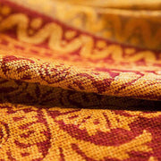 Buddha Stones Tibetan Floral Pattern Hand-Dyed Craftsman Blanket