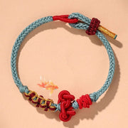 Buddha Stones Handmade Wenchang Knot Luck Strength Braided Rope Bracelet